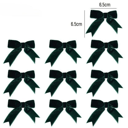 10/100x Red Christmas Bow Velvet Christmas Wreath Bow Christmas Tree Topper Bows Garland Hanging Ornaments DIY Craft Party Gifts