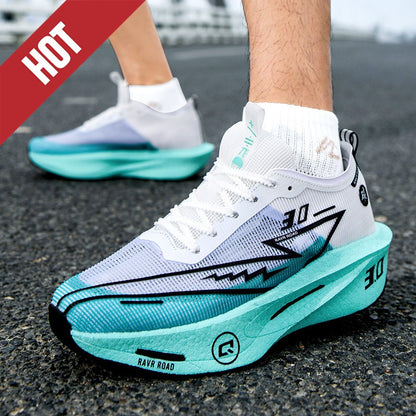 NEW Running Shoes Men Sports Marathon Carbon Plate Breathable Lightweight Women Comfortable Athletic Leisure Sneakers Footwear