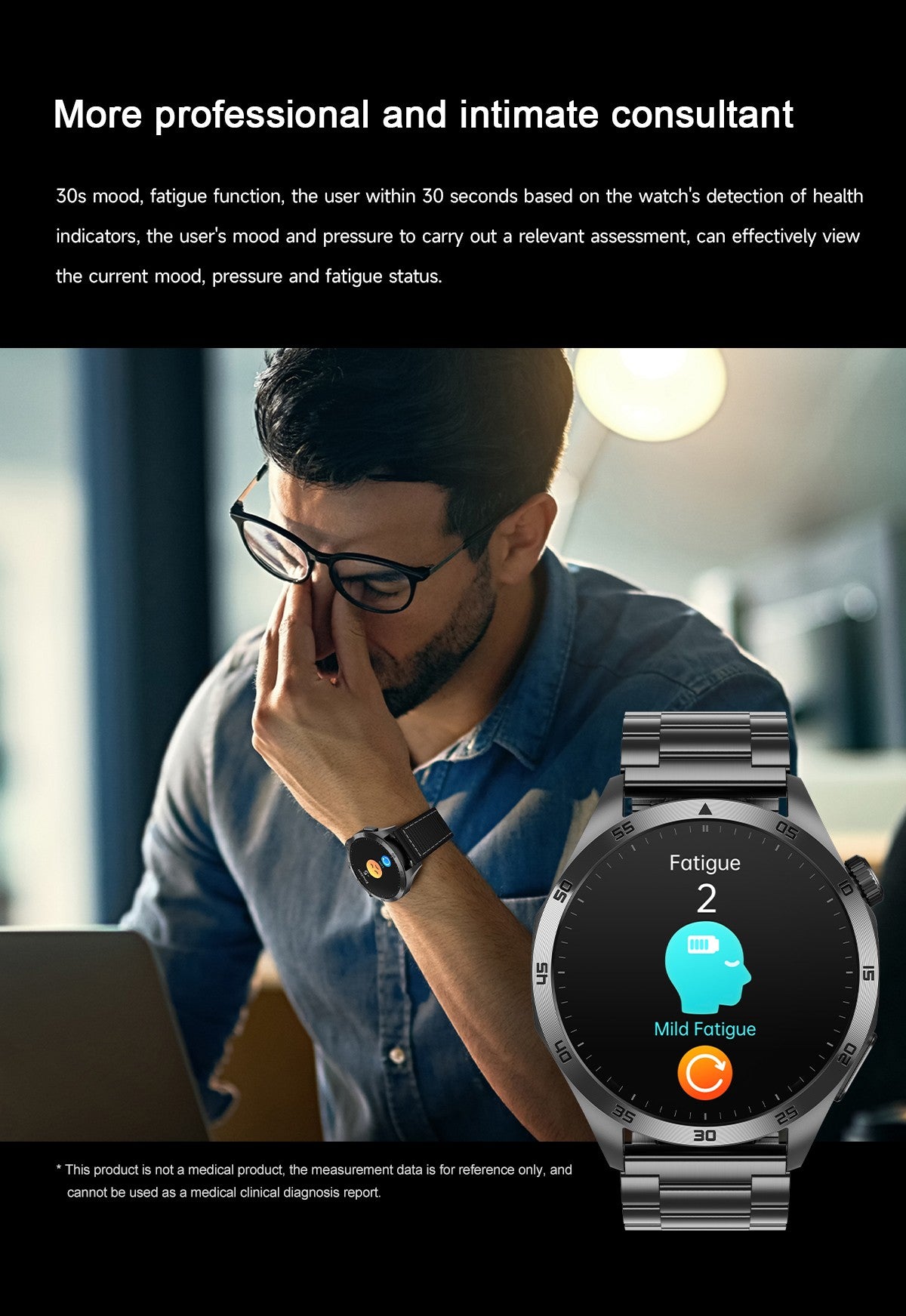 2025New Micro Physical Examination Blood Lipids Uric Acid Blood Pressure Smart Watch ECG+PPG Clock Bluetooth Call Smartwatch Men