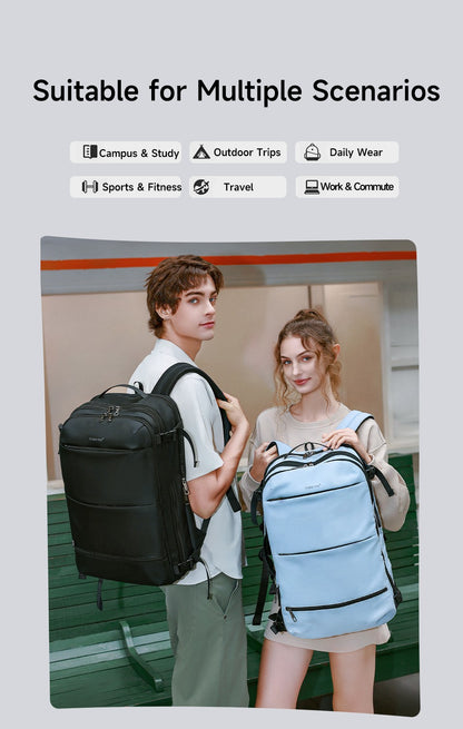 Tigernu Vacuum Backpacks Men Expandable Bags 17inch Laptop Backpack Bags Male Travel Backpacks Large Capacity Backpack Women Bag