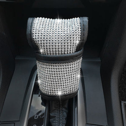 Capa de volante Bing Bling de couro PU com strass de cristal para mulheres, acessórios automotivos