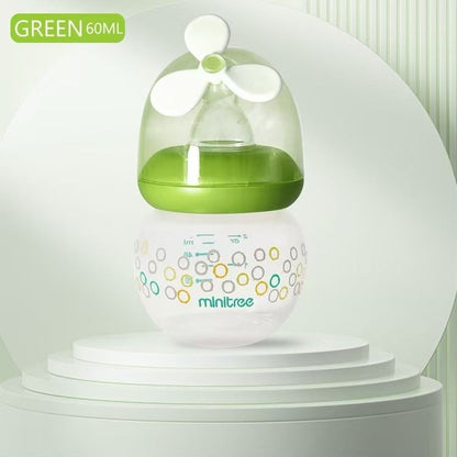 60ML mini baby bottle with windmill design, made of PP material
