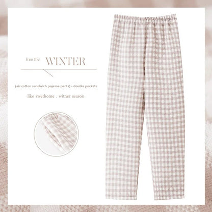 Thickened Air Cotton Sleep Pants Women's Autumn Winter Home Clothes Mid-aged Mom Warm Outerwear Large Size Home Pants