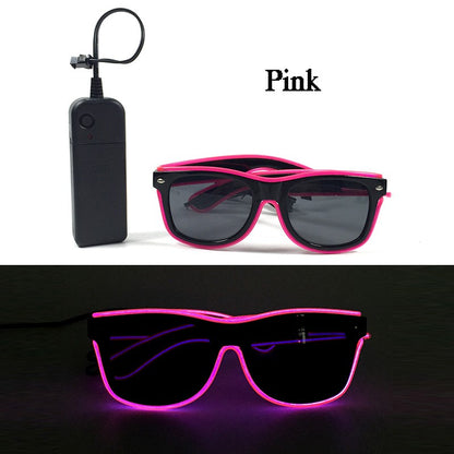 Led Luminous Glasses Bar Masquerade Concert Rave Goggles Rainbow Space Robot Futuristic Led DJ LIGHT Glasses Star Y2k Glasses