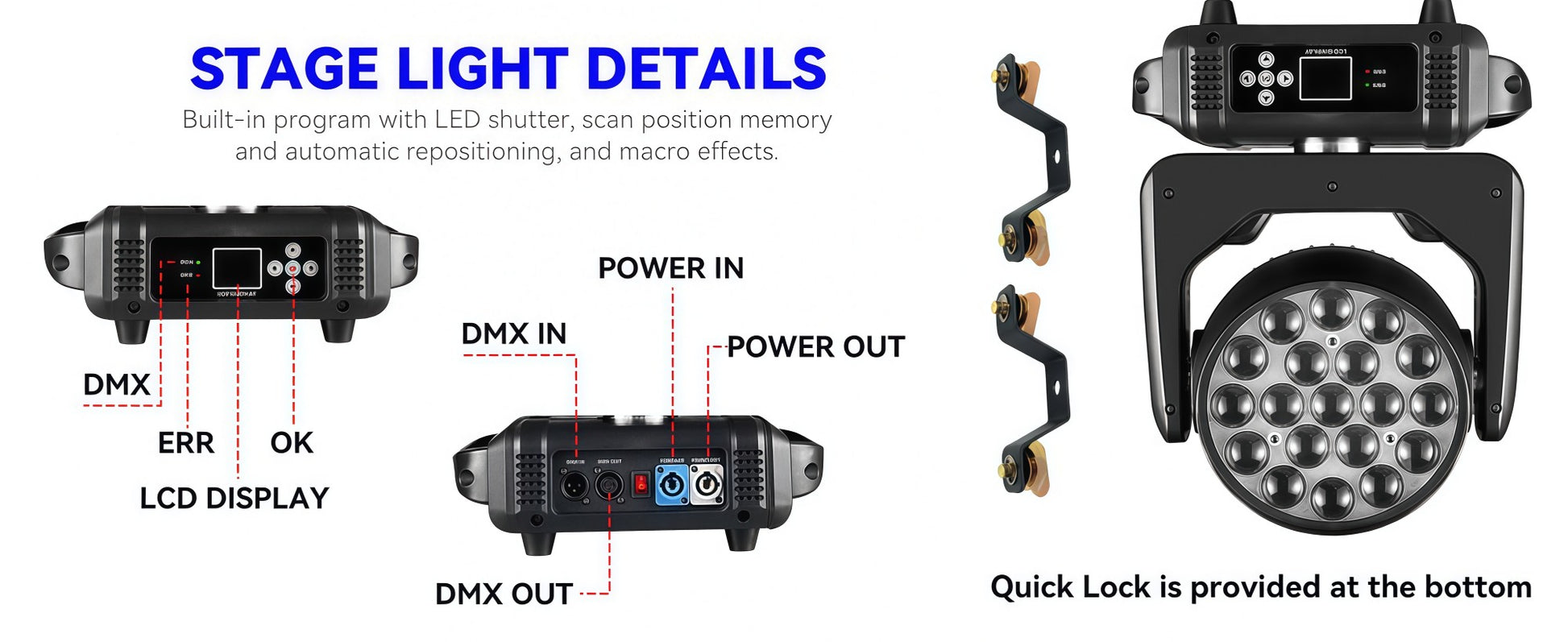 19x15W RGBW LED Beam Wash Zoom Moving Head Lights High Quality Professional Stage Lights For DJ Disco Party KTV Bar