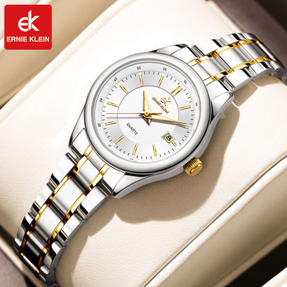 ERNIE KLEIN Women‘s Watches Simple Luxury Fashion Elegant Female Wristwatch Waterproof Luminous Date Exquisite Gift for Girl