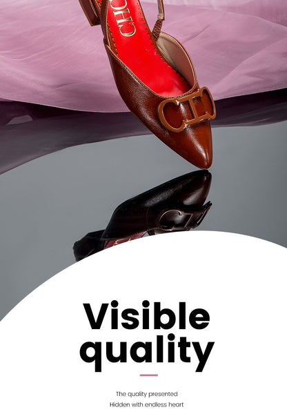 CHCH Women's Sandals 2024 New Black Pointed Flat bottomed loafers Simple Black Business Women's Shoes