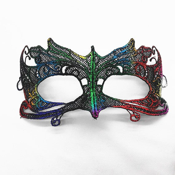 Women Sexy Hollow Lace Masquerade Gold Black Face Mask Princess Party Cosplay Prom Props Costume Nightclub Queen Eye Mask Exotic