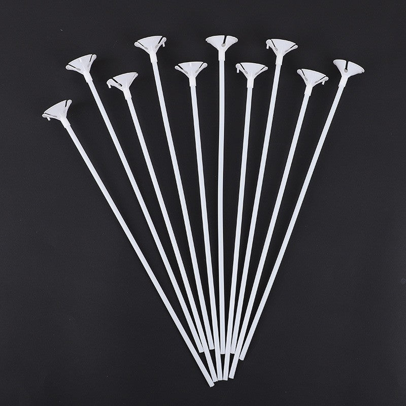 10/20Pcs Multipurpose Plastic Balloon Sticks With Cup White Balloon Holder Birthday Wedding Party Decorations Celebration Supply