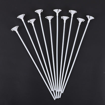 10/20Pcs Multipurpose Plastic Balloon Sticks With Cup White Balloon Holder Birthday Wedding Party Decorations Celebration Supply