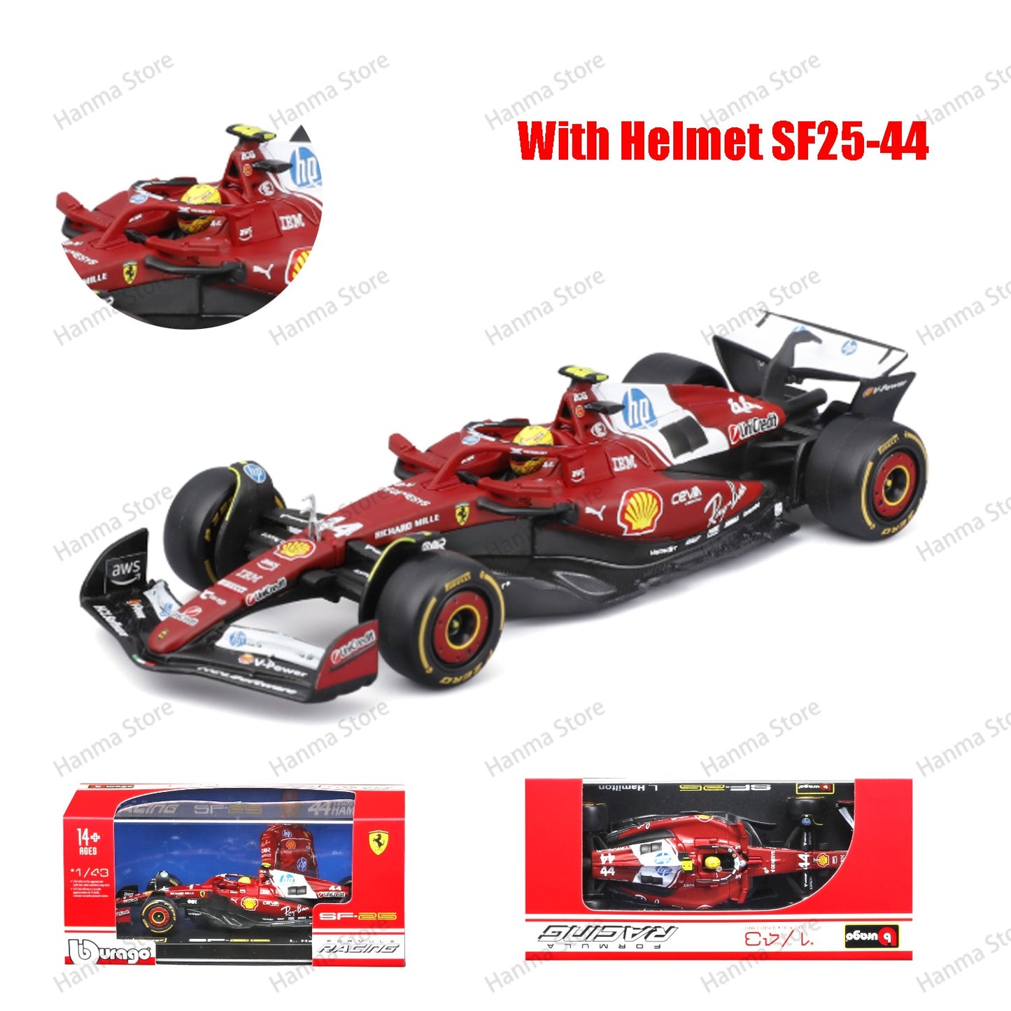 Bburago 1:43 F1 BWT Alpine Modelo Com Capacete 2025 Miniatura de Liga Carro de Corrida de Fórmula Brinquedo MCL39 W16 SF25 RB21 Japonês
