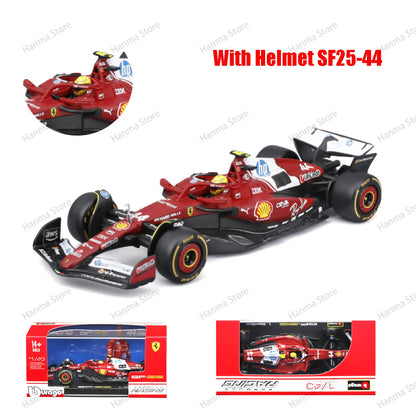 Bburago 1:43 F1 BWT Alpine Modelo Com Capacete 2025 Miniatura de Liga Carro de Corrida de Fórmula Brinquedo MCL39 W16 SF25 RB21 Japonês