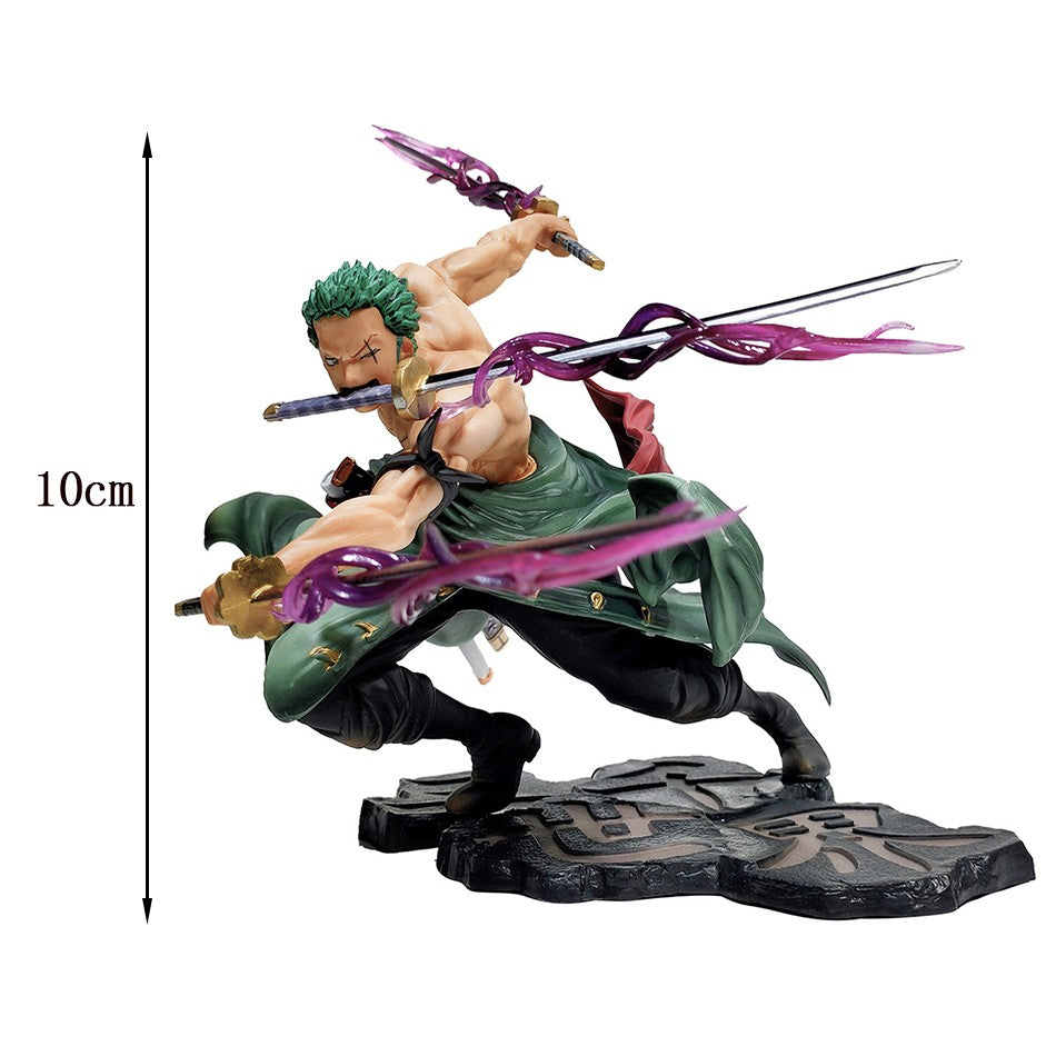 Hot One Piece 10cm Anime Figura GK Roronoa Zoro Três Espadas Sa-maximum Mangá Anime Estátua Action Figure Modelo Coleção Brinquedo Infantil
