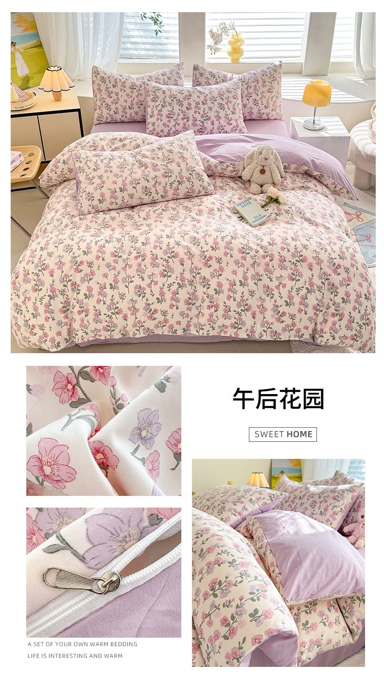 Cute Dog Printed Duvet Covet Set Brown Color Comforter Cover with Pillowcase for Kids Single/Queen/King housse de couette Full