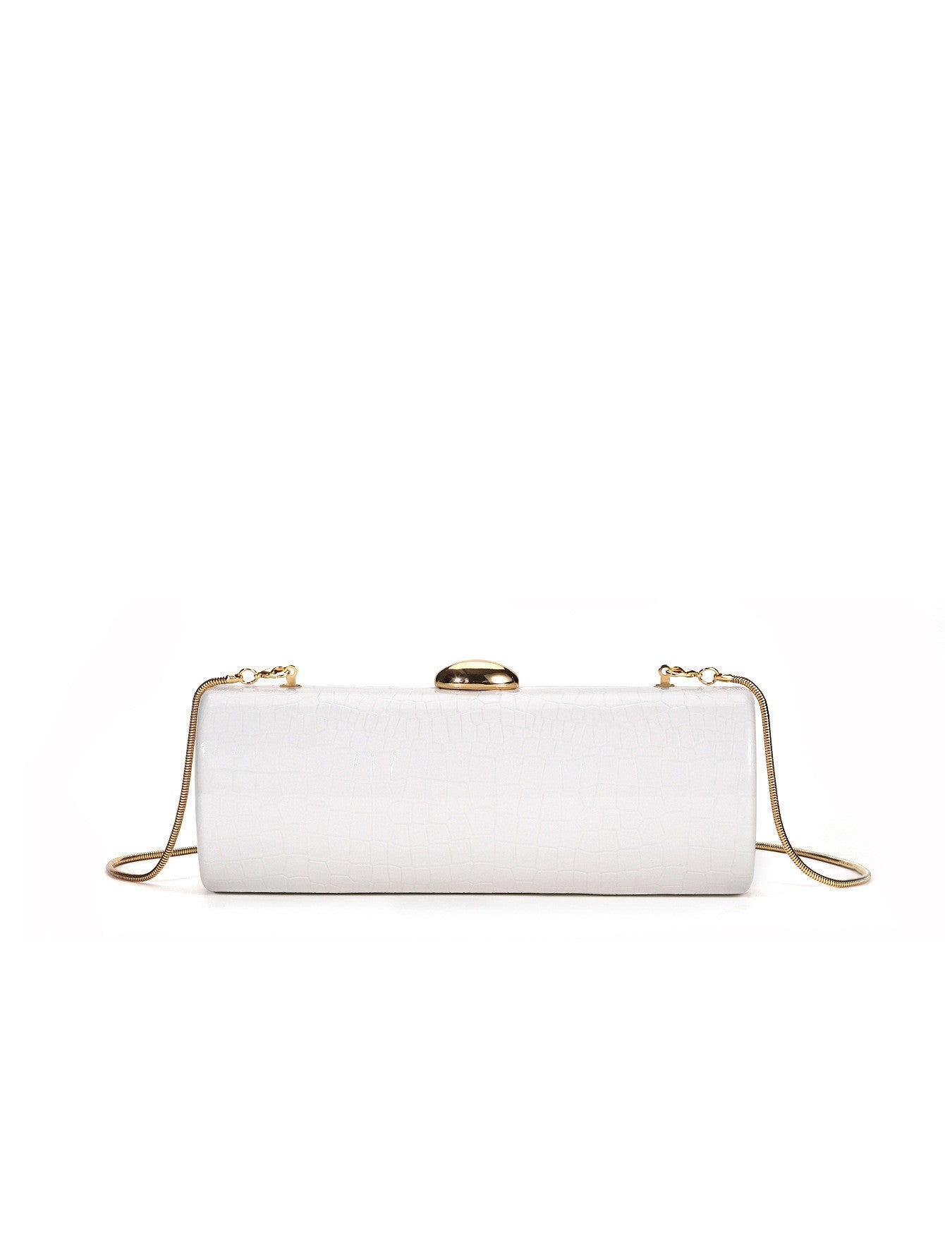 Vintage Long Box Clutch Bag Women Brown Crocodile Pattern Wallets Gold Metal Chain Handbag Designer Luxury Evening Party Purse