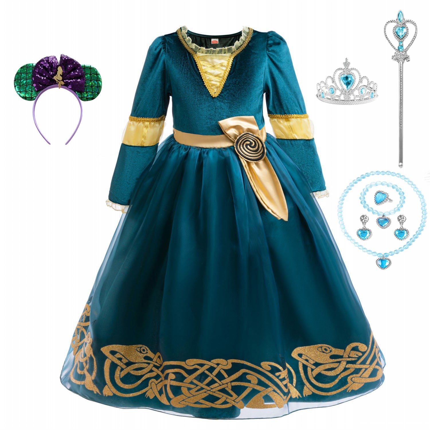 Princess Merida Dress Cosplay Brave Stage Performance Clothes  Cosplay Halloween Carnival Party Apparel Birthday Gift