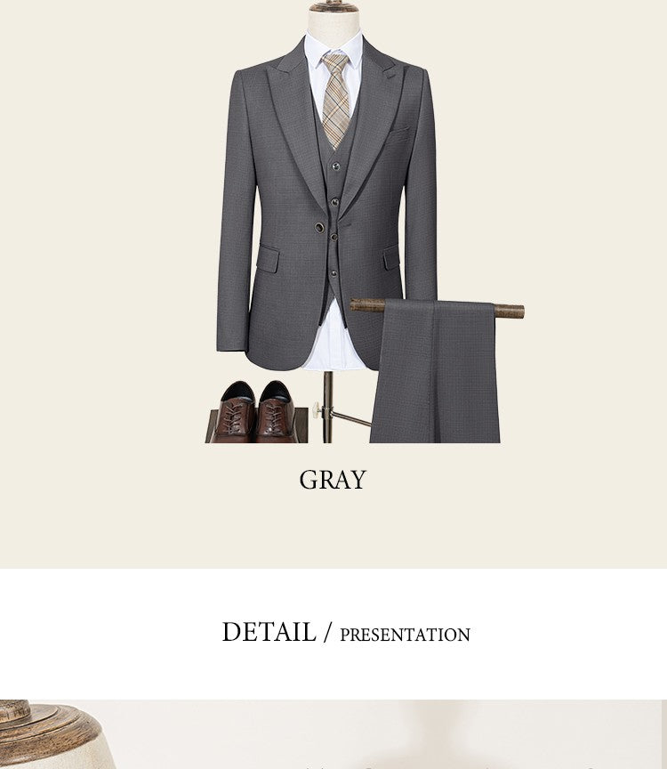 ST Cassy High Quality Men's Suit Summer thin Green  Slim Fit Formal Business Office Men's Suits?jacket+Vest+Pants?