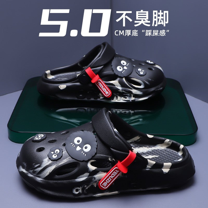 Shevalues Fashion Men Clogs Slippers Casual Hole Beach Sandals Outdoor Men Garden Shoes Summer Soft Sandals Home Bathroom Slides