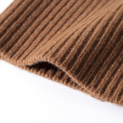 Pure Wool Beanies Stocking Caps Winter Women Men Knitted Bonnet Cap Hat Soild Colour Autumn Winter