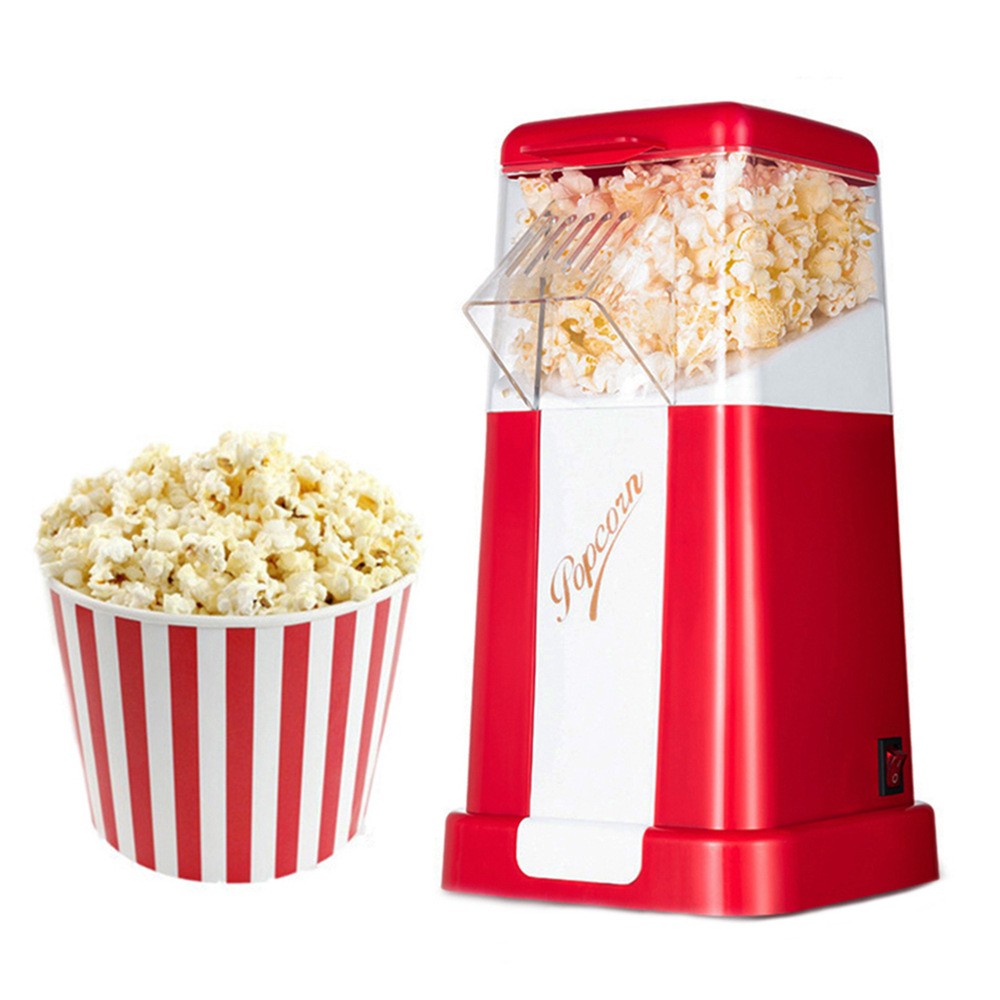 220V/110V Automatic Popcorn Maker Machine US / EU Plug for Home Powerful Fat Free Quick Preparation Household Kitchen Appliances