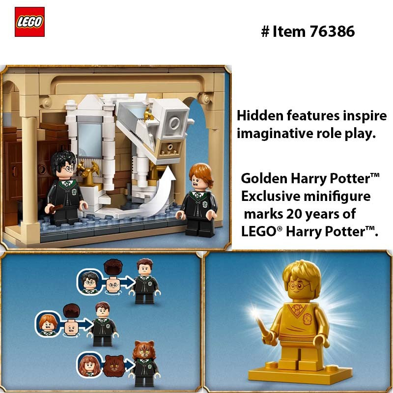 LEGO 76386 Harry Potter Hogwarts: Erro da Poção Polissuco – Idéia de Presente para Netos com Minifigura Dourada do Harry Potter