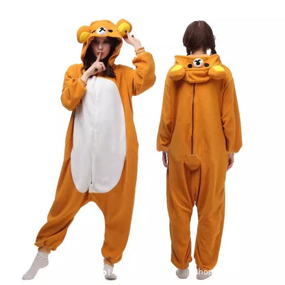 Japanese Cute Cartoon Characters Relaxed Bear Pajamas Bear Sister Adult Anime Jumpsuit Pajamas Kawaii Anime Peripheral Pajamas