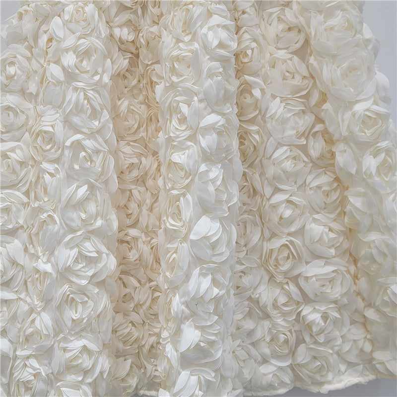 3D Flowers Women Skirts Autumn Winter Solid A-line Vintage Faldas Mujer Korean Fashion Hyperbole Elegant Long Skirt JJ1746