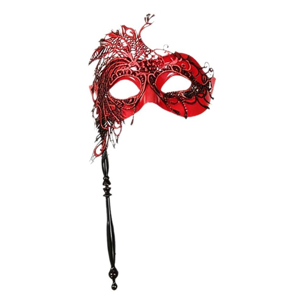 Half-face Handheld Masquerade Masks Masquerade Ball Props Carnival Party Lace Peacock Mask Costume Party Deecor with Stick