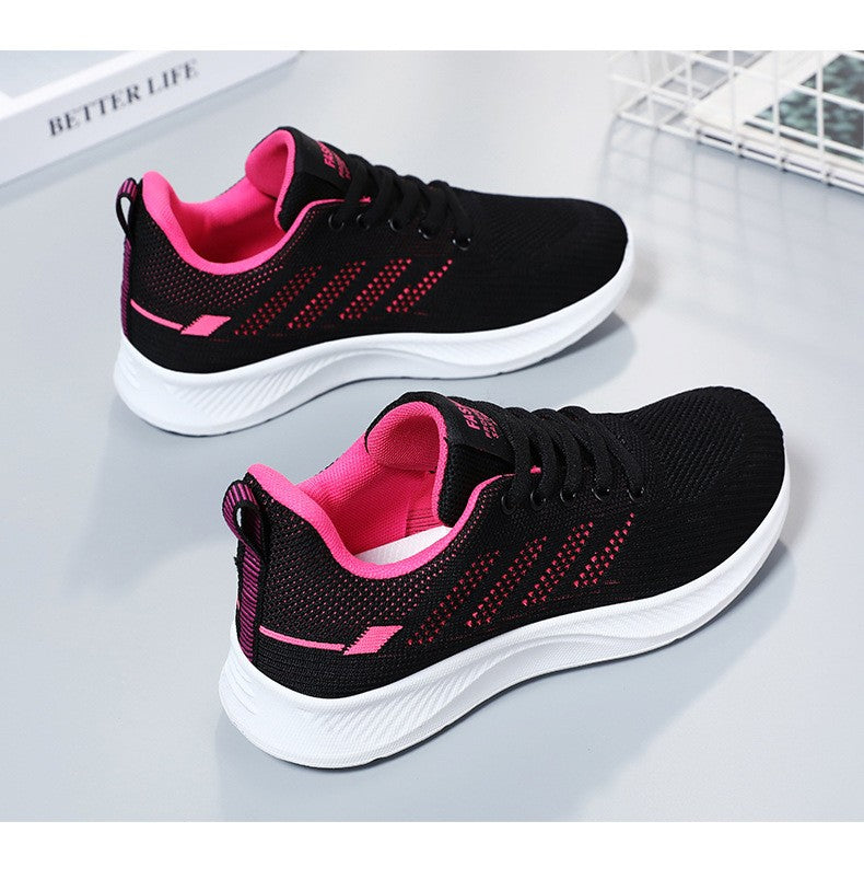 Litfun Women's Casual Sports Shoes Fashion Female Soft Bottom Sneakers Breathable Mesh Running Shoes Leisure Light Flats Shoes
