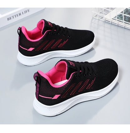 Litfun Women's Casual Sports Shoes Fashion Female Soft Bottom Sneakers Breathable Mesh Running Shoes Leisure Light Flats Shoes