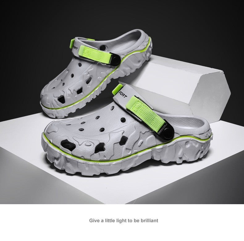 2025 Summer New Breathable Soft-Sole Outdoor Sports Sandals  Versatile Casual Two-Way Trendy Sandals