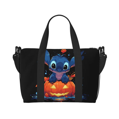 Custom Large SLilo And Stitch Cartoon Tote Bag Women Anime Shopping Shoulder Beach Gym Travel Bag