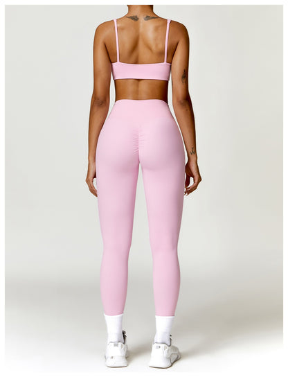 2PCS Yoga Set Women Gym Long Sleeve Sports Suits Fitness Bra Crop Top Workout Clothes Female Athletic Wear Legging Sportswear