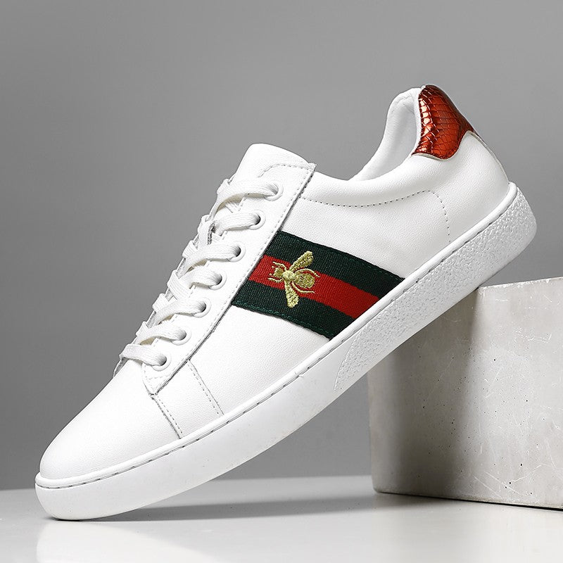 Tênis Masculino Casual de Couro Confortável para Caminhada Esportivo de Alta Qualidade Design de Luxo Original Skate