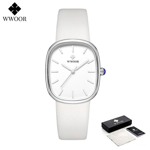 WWOOR New Reloj Fashion Women's Bracelet Watch Luxury Brand Elegant Dress Quartz Clock Waterproof Top Ladies Wristwatch Gift Box