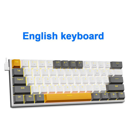 E-YOOSO Z11 Teclado Mecânico para Jogos USB com Fio Red Switch 61 Teclas Gamer Russo Português Brasileiro para Computador PC Laptop