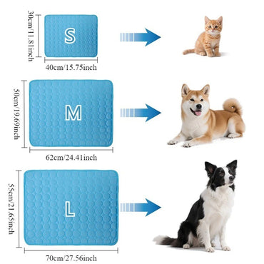 1 tapete de resfriamento para cães, tapete de gelo para animais de estimação para verão, cães grandes e pequenos, gatos, sofá, cama, acessórios para animais de estimação, cobertor de almofada de gelo de verão para gatos