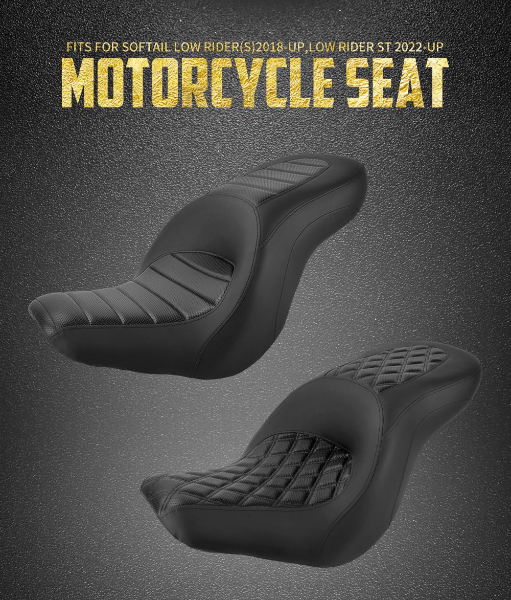 Assento Traseiro Dianteiro para Passageiro de Motocicleta para Harley Softail Sport Glide Low Rider S Low Rider ST 2018-24