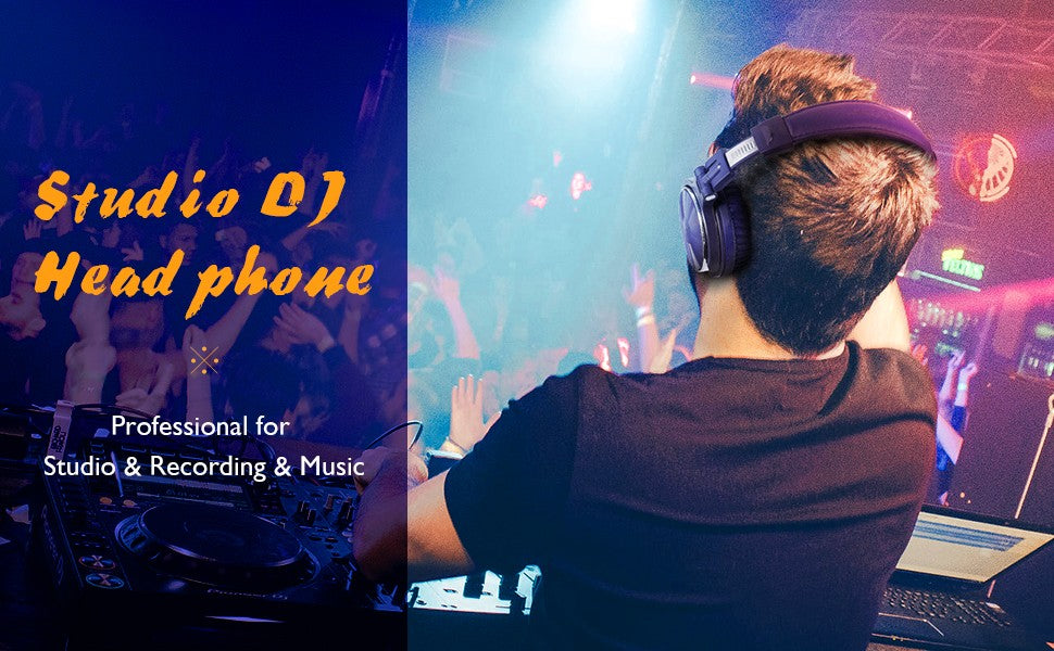 Oneodio Pro-10 Wired Headphones with 50mm Quality HiFi Drivers Stereo Big Headphones Studio Mixing Recording Monitoring Headset