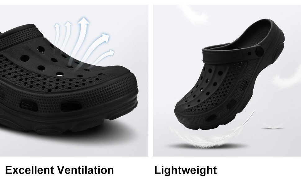 LItfun Adjustable Garden Clogs Breathable Cozy Home Shoes Men Clogs Sandals Arch Support Sandals For Men Classic Clogs Slippers