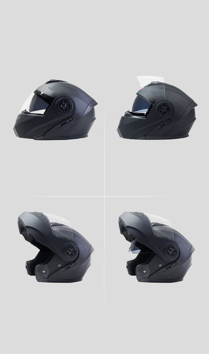 BLD Capacete Fechado Personalizado para Moto Masculino Feminino Capacete Moderno com Viseira Dupla Motocross Corrida Articulado Casco Moto