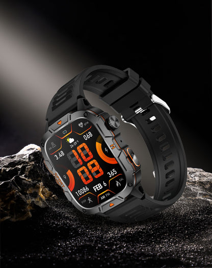 2025 Novo Para Xiaomi Militar Grau Smart Watch Masculino Tela AMOLED de 1.96" 5ATM À Prova D'Água Esportes Rastreador de Fitness Chamada BT Smartwatch
