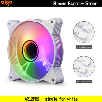 Aigo AR12PRO Computer Case Fan Ventoinha PC 120mm RGB Fan 4pin PWM CPU Cooling Fan 3pin5v Unlimited Space Argb 12cm Ventilador