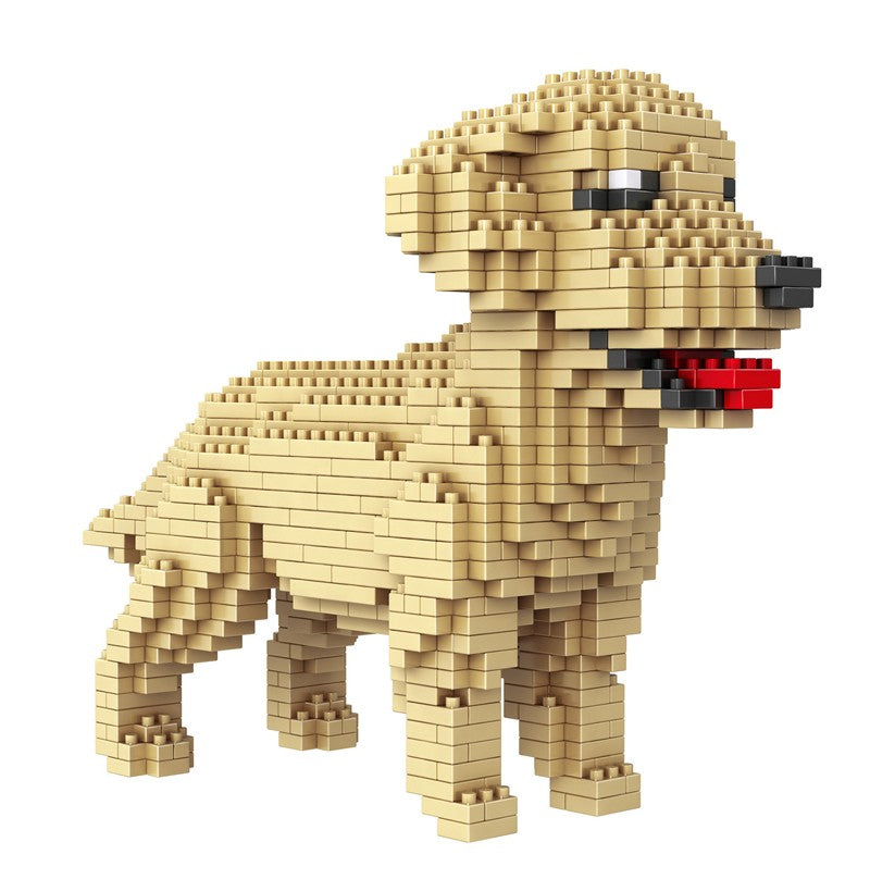 KNEW BUILT Modelo de Cachorro Blocos de Montar Brinquedos para Crianças Meninos Meninas Adultos Iniciantes Teddy Hughes Corgi Collie Estilo Pet Tijolos