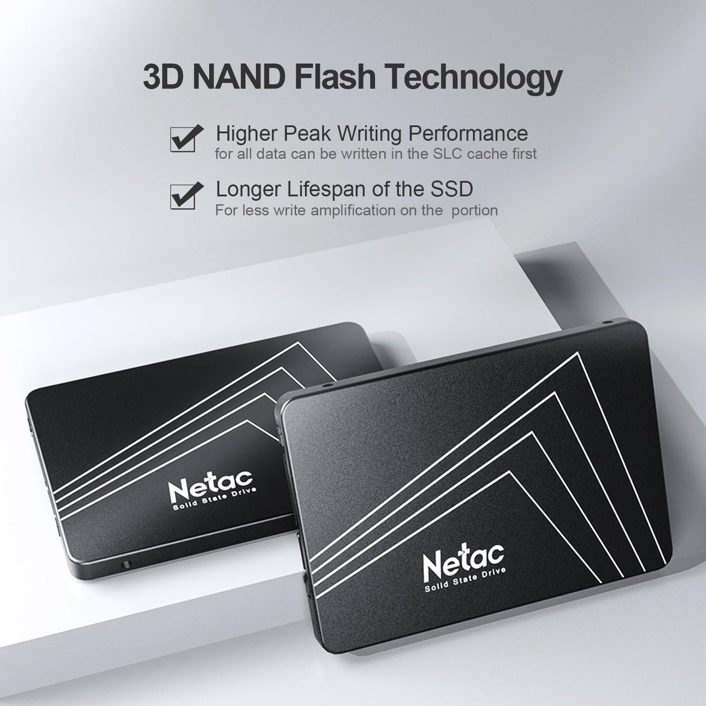 Netac SATA SSD Hard Drive 128GB 256GB 512GB 1TB 2TB SATA3 2.5Inch Disks Laptop Internal Hard Drive HDD Hard Disk for PC Laptop