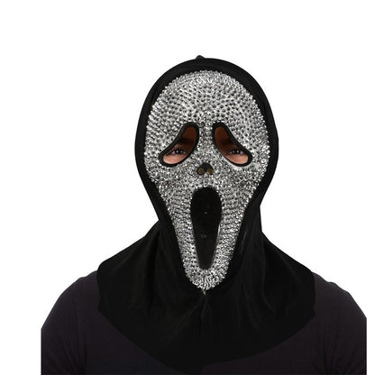 Cosplay Unique Bleed Bloody With Diamond-Studded Ghost Scream Mask Full Face Head Cover Halloween Carnival Party Costume Props