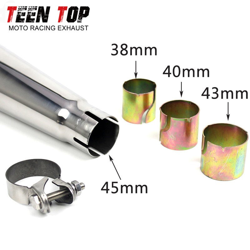 38 40 42 45MM Retro Motorcycle Exhaust Pipe For Harley Honda 125CC 250CC Exhaust Muffler 430mm Punk Racing Tailpipe Escape Moto
