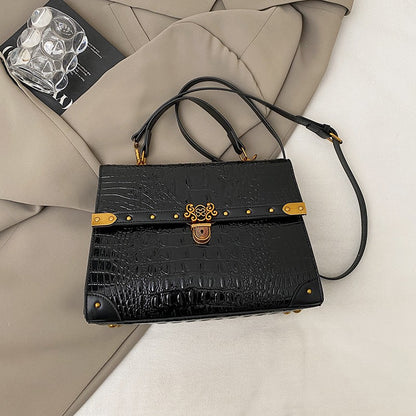 Luxury Purple Handbag Classic Women Bag 2025 New Designer Shoulder Bag High Quality Solid Pu Leather Crossbody Small Square Bag