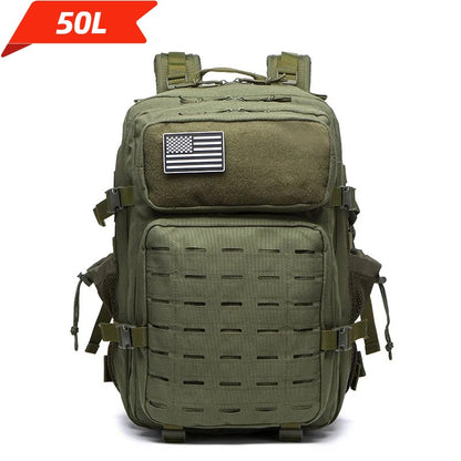 Mochila Tática 25L/50L Caça MOLLE Bolsa GYM Para Homens EDC Caminhada Ao Ar Livre Com 2 Porta-Garrafas