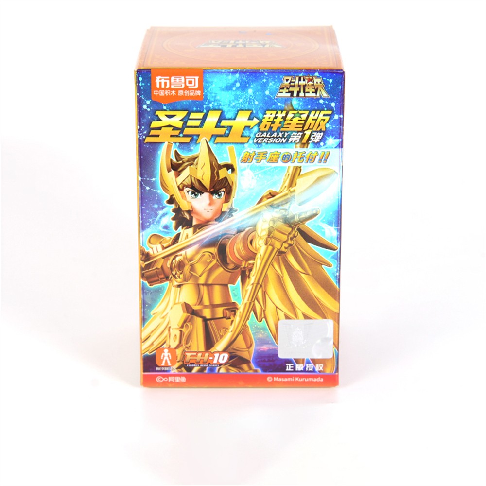 Blokees Gold Saint Boneco de Ação DIY Brinquedos de Montar Seiya Shiryu Hyoga Dohko Camus Shina Coleção de Blocos de Montar
